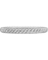 David Yurman - 18Kt Sculpted Cable Bangle Diamond Bracelet (6.2Mm) - Lyst