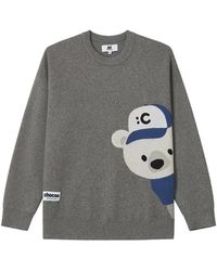 Chocoolate - Bear-Intarsia Crew-Neck Sweater - Lyst