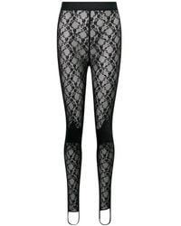 Pushbutton - Collants En Dentelle Fleurie À Patch Étoile - Lyst