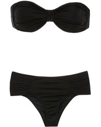 Brigitte Bardot Strapless Bikini Set - Black