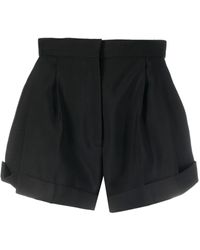 Alexander McQueen - Pleat-detail Wool Tailored Shorts - Lyst