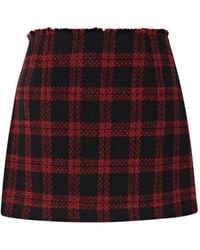 Pinko - Check Buckle-Fastening Midi Skirt - Lyst