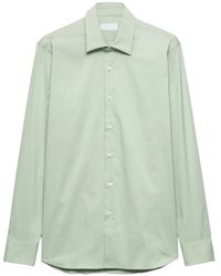 Prada - Stretch Cotton Shirt - Lyst