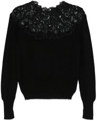 Ermanno Scervino - Lace-Detail Cashmere Sweater - Lyst