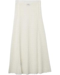Ganni - Pointelle-Knit Maxi Skirt - Lyst