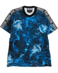 Versace Jeans Couture - Logo-Tape Graphic T-Shirt - Lyst