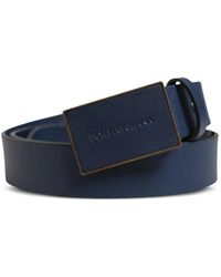 Dolce & Gabbana - Logo-Plaque Leather Belt - Lyst