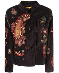 PHILIPPA 1970 - Angela Paisley-Embroidered Velvet Jacket - Lyst