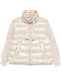 Herno - Down Jacket With Knitted - Lyst