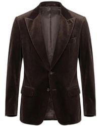 Lardini - Blazer Attitude Drop 7 Reg En Velours À Revers Pointus - Lyst