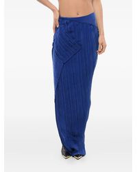Balmain - Pleated Asymmetric Maxi Skirt - Lyst