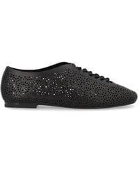 Frau - Perforated Leather Lace-Up Shoes - Lyst