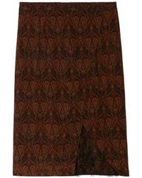 Zadig & Voltaire - Paisley-Print Straight Skirt - Lyst