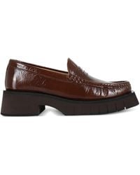Paloma Barceló - 45Mm Crinkled Leather Loafers - Lyst