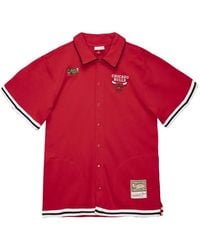 Mitchell & Ness - Chicago Bulls French Terry Polo Shirt - Lyst