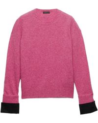 Prada - Shetland Wool Crew-Neck Sweater - Lyst