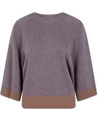 Twinset - Metallic Raglan-Sleeve Sweater - Lyst