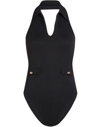 KARL LAGERFELD - Collar Detail Swimsuit - Lyst