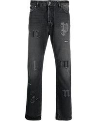 Palm Angels - Slim-Fit-Jeans mit Monogramm - Lyst