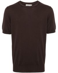 Canali - T-shirt en maille fine à col rond - Lyst