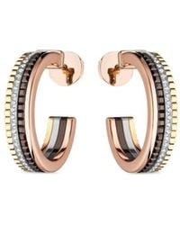 Boucheron - Quatre Classique ダイヤモンド フープピアス 18kイエローゴールド / ローズゴールド / ホワイトゴールド - Lyst