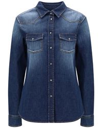 Jacob Cohen - Panelled Denim Shirt - Lyst