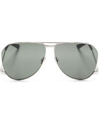 Saint Laurent - -tone Dust Pilot-frame Sunglasses - Men's - Acetate/metal - Lyst