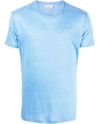 Orlebar Brown - Logo-Patch Linen T-Shirt - Lyst