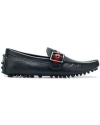 Versace Jeans Couture Logo Strap Loafers - Blue