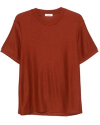Sandro - Ribbed T-Shirt - Lyst