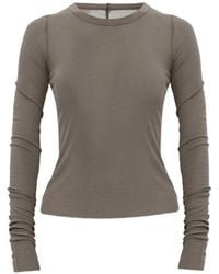 Rick Owens - Ribbed-Knit Long-Sleeve T-Shirt - Lyst