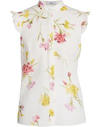 Erdem - Bluse Mit Blumen-Print - Lyst
