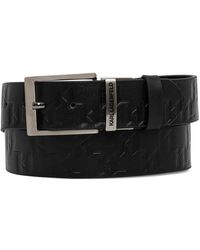 KARL LAGERFELD - Embossed Buckle Belt - Lyst