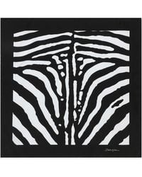 Dolce & Gabbana - Zebra-Print Twill Scarf - Lyst