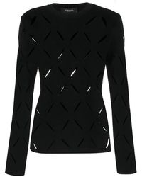 Versace - Pull En Maille À Découpes - Lyst