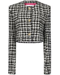 Nina Ricci - Houndstooth-pattern Wool-cotton Jacket - Lyst