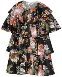 Vivetta - Ruffled Floral-Print Mini Dress - Lyst