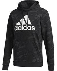 adidas - Logo-Print Hoodie - Lyst