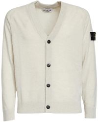 Stone Island - Button-Fastening V-Neck Cardigan - Lyst