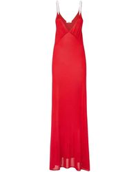 Fendi - Robe En Soie À Col V - Lyst