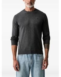 Hackett - Logo-Embroidered Ribbed-Trim Sweater - Lyst