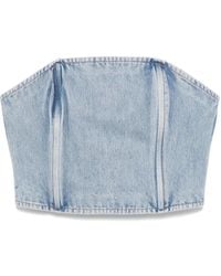 Wardrobe NYC - Strapless Denim Top - Lyst