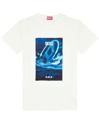 DIESEL - T-shirt T-Boxt-Q16 con stampa grafica - Lyst