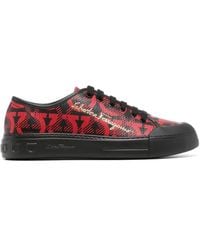 Ferragamo - Gancini Logo-Top Sneakers - Lyst