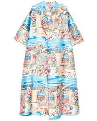 ALESSANDRO ENRIQUEZ - Graphic-Print Wide-Sleeve Coat - Lyst