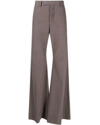 Rick Owens - Pressed-crease Flared Tailored Trousers - Lyst