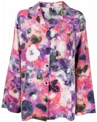McQueen - Floral-Print Silk Shirt - Lyst