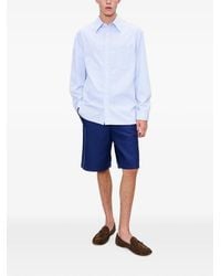 A.P.C. - Malaury Gestreept Katoenen Overhemd Met Zakdetail - Lyst