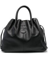 Tod's - Small Di Drawstring Leather Tote Bag - Lyst