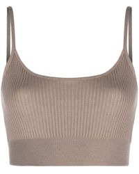 Wild Cashmere - Carmen Ribbed-knit Crop Top - Lyst